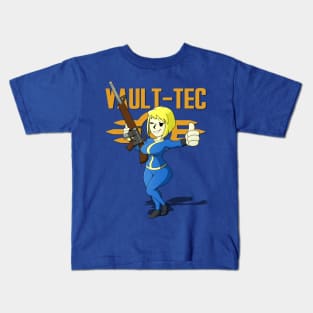 Vault Girl, Armed and Dangerous! Kids T-Shirt